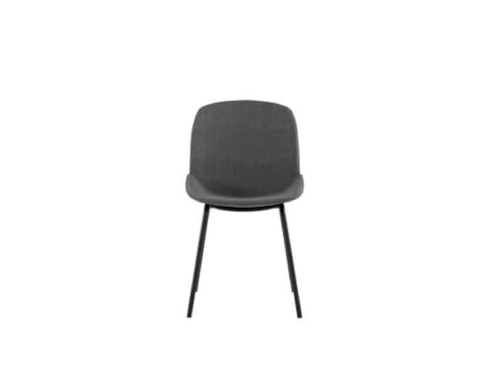 STONES HOME FURNITURE Eva - Stuhl aus Stoff Dunkelgrau 4 Stück