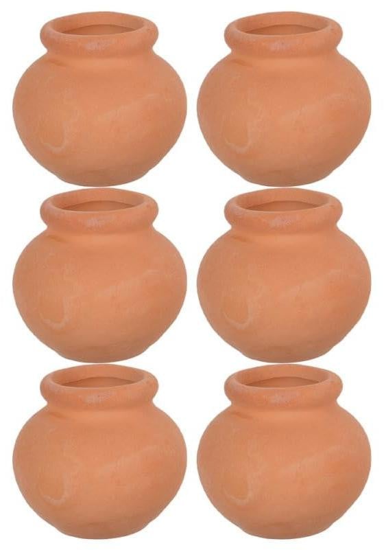 Set van 12 miniatuur kleipotten voor vetplanten