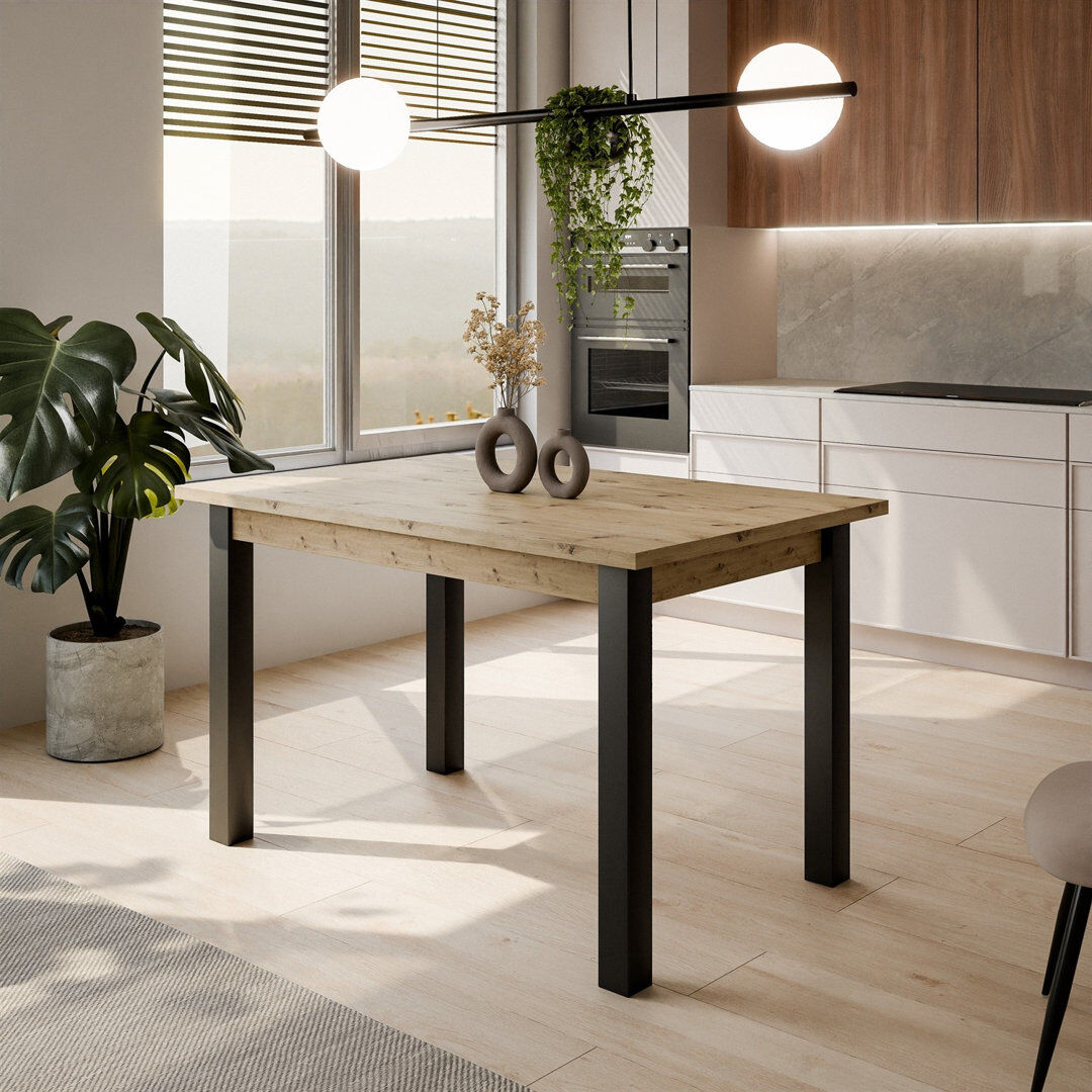 Borough Wharf Dining Table Art II 125cm Artisan oak