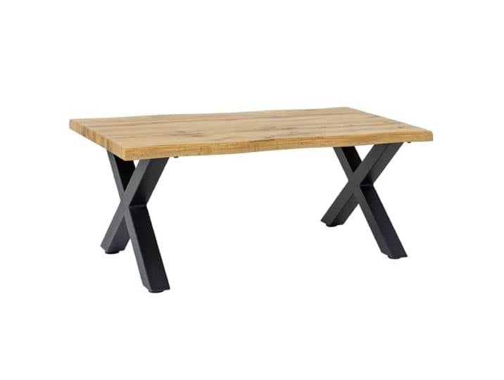 Riess Ambiente Couchtisch WILD 90cm - schwarz braun - Metall langlebig, minimalistischer Stil, 120 kg Belastbarkeit, Industrial Design, pflegeleicht, Metallgestell