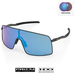 Oakley, Unisex, Sportbrille, Sutro TI Sportbrille (Satin Lead, Prizm Saphire, Prizm Sapphire), Grau