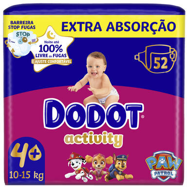 Dodot Fraldas de Bebé Activity 10-15kg T4+ 52 un