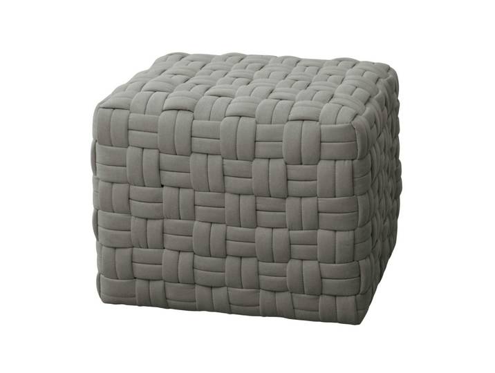 Svita Hocker Poppy Stoff Grau, 50x42x55 cm, Wohnzimmer, Sessel, Hocker & Hockerbänke, Sitzhocker