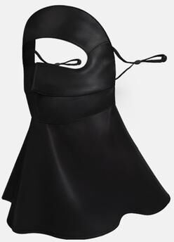 Lush Living Finds Pure Mulberry Silk UV Protection Face & Neck Veil Mask For Women black