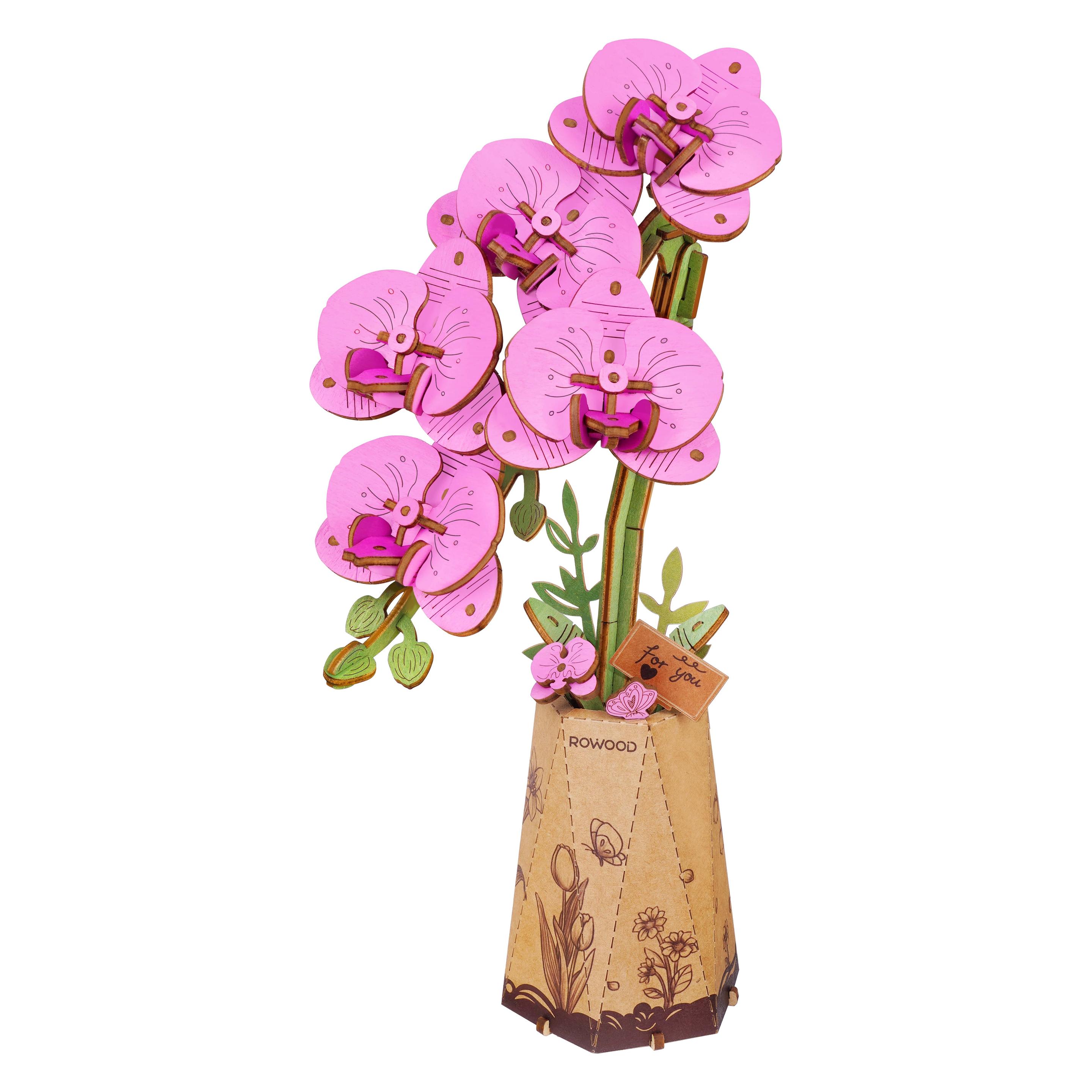 Robotime DIY - Holz Bastelset - Miniaturblume - Orchidee (TW091)