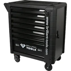 Brilliant Tools Werkstattwagen mit 7 Schubladen und Seitentür, leer - BT152800