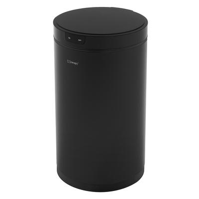 ML-Design Sensor Mülleimer 30L rund Schwarz | Automatikdeckel, Edelstahl, Bewegungssensor, Küche & Büro