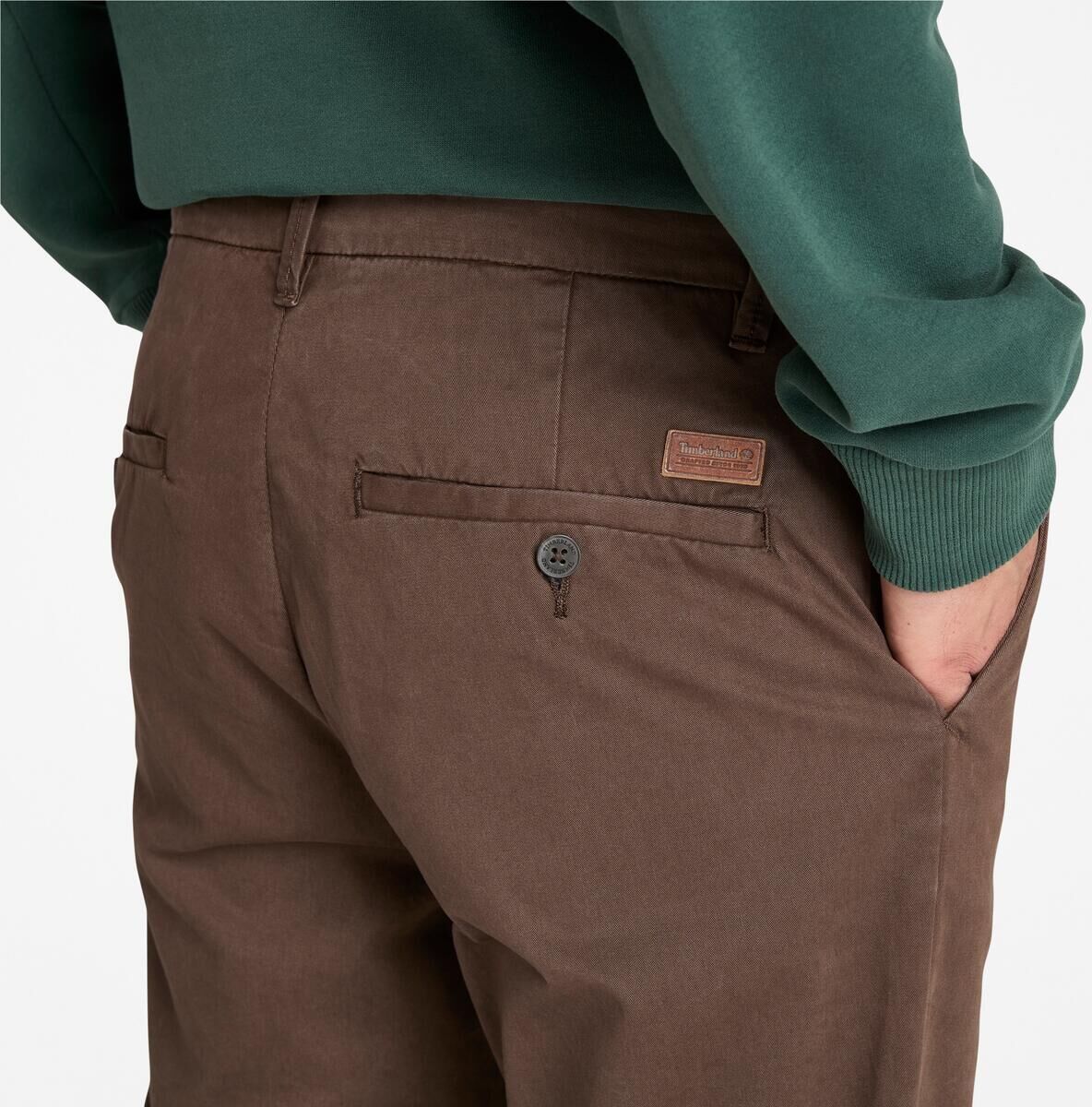 Chinohose TIMBERLAND "CLAREMONT Twill Chino Pant (Straigh", Herren, Gr. 32, Länge 32, braun (chocolate braun), Obermaterial: 97% Baumwolle, 3% Elasthan, Hosen Chinohose, Twill-Chinohose, mit sportlichem Charakter chocolate braun 32, Länge 32