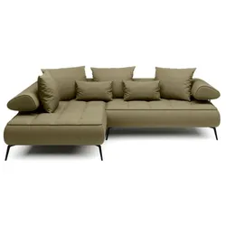 Ecksofa Seledo Stoff Grün Olive