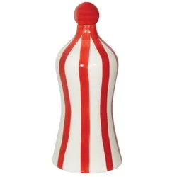 Lido - Zafferanorot gestreifte Keramikflasche
