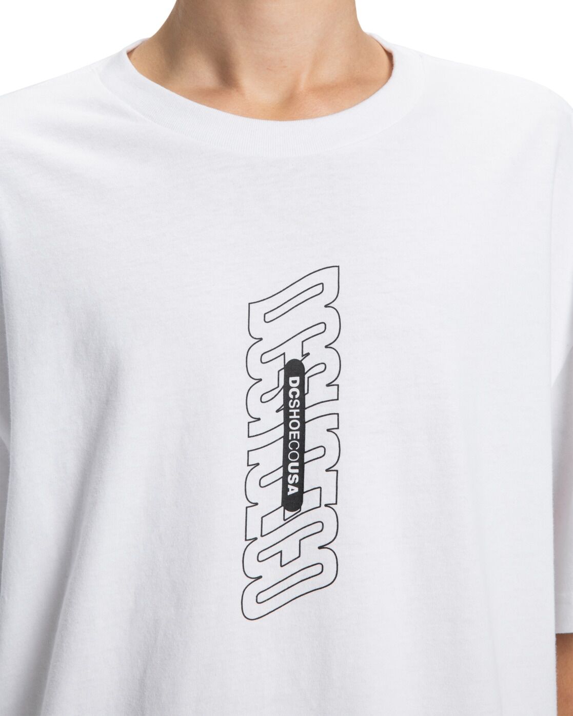 T-Shirt DC SHOES "DC Omega", Herren, Gr. L, weiß, Obermaterial: 75% Baumwolle, 25% Baumwolle., Shirts T-Shirt