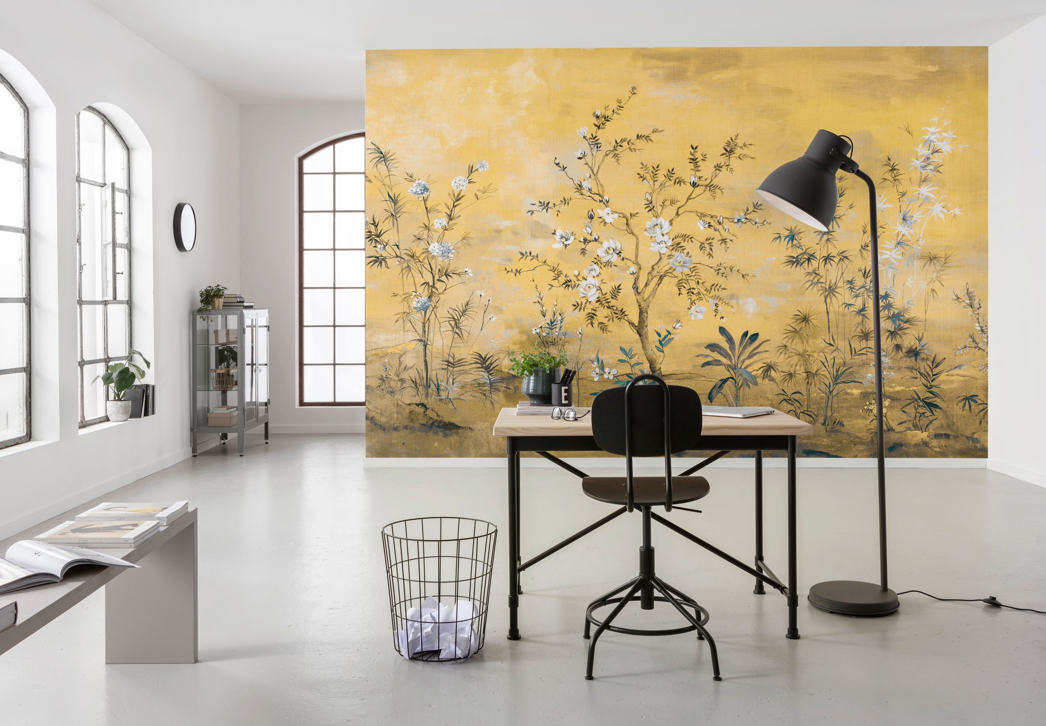 Vliestapete KOMAR "Vlies - Mandarin - Größe 368 x 248 cm", gold (gold, gelb), B:368m L:248m, Vlies, Tapeten, Vliestapete, Wohnzimmer, Schlafzimmer