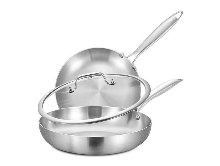 LuxusKollektion Pfannen-Set Bratpfannen-Set Edelstahl 20-30cm 3-lagig