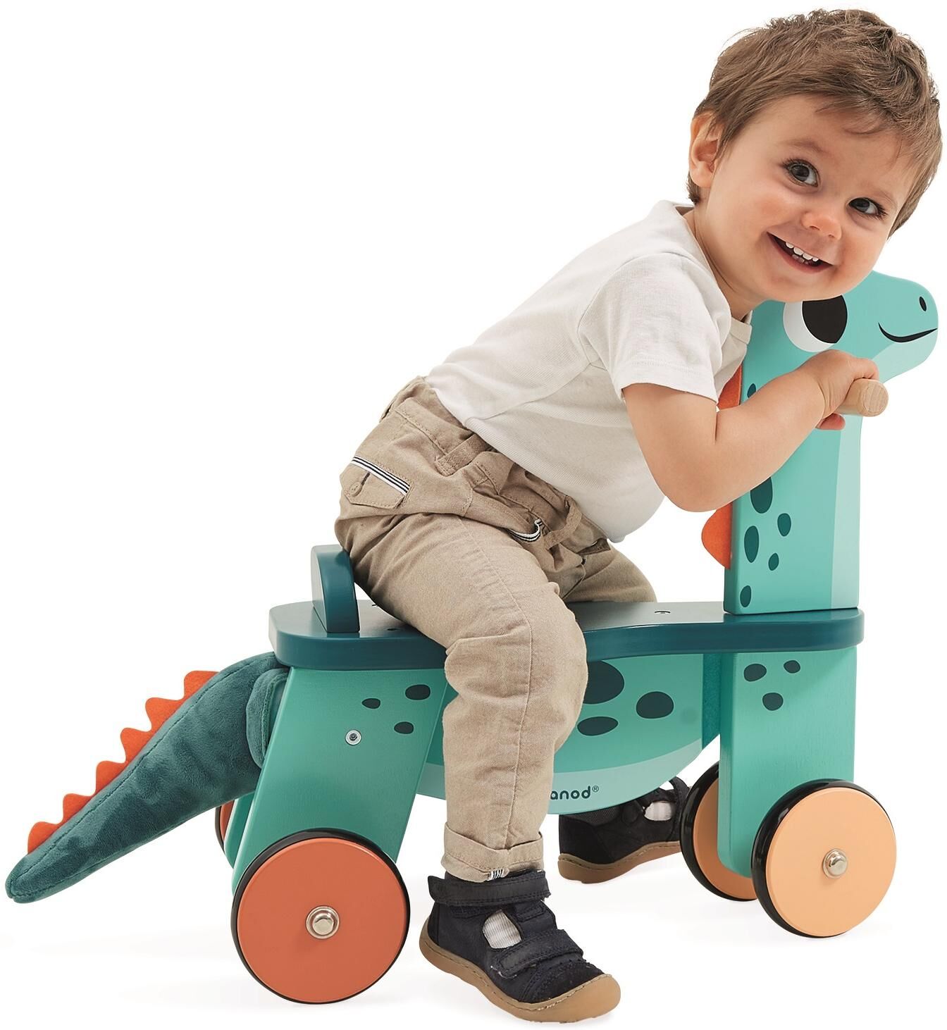 Lernspielzeug JANOD "Portosaurus Rutscher", Kinder, grün (mint), Lernspielzeug Lernspielzeug mint Einheitsgröße