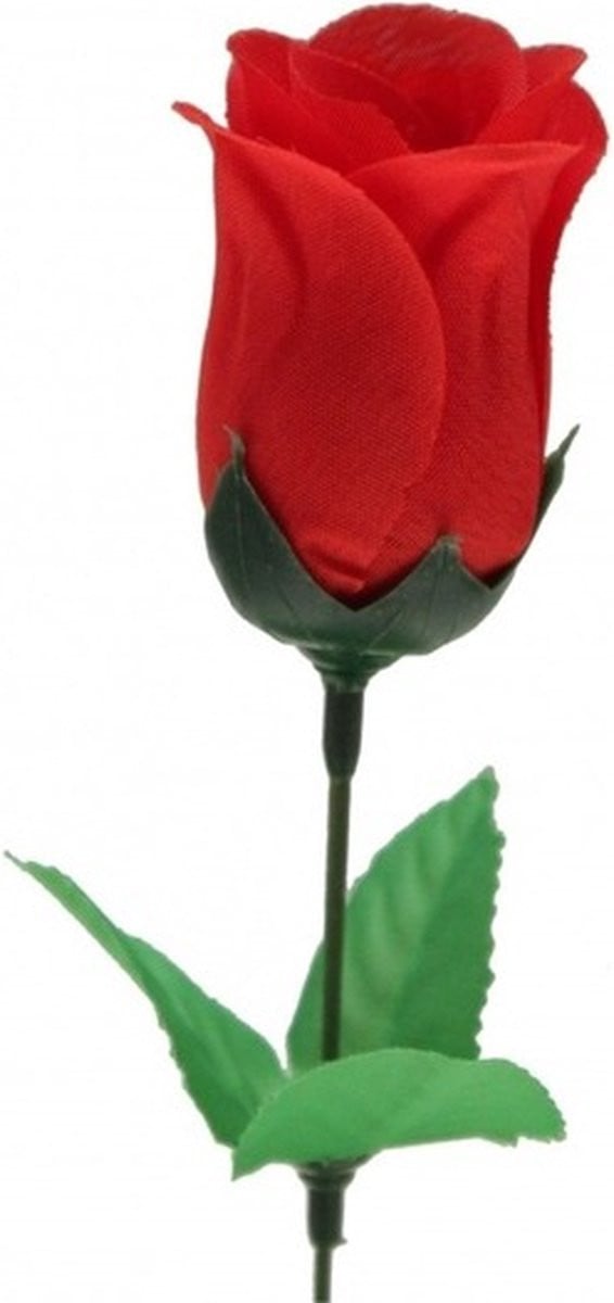 Kunstbloem Feest Roos - Rood - 45 cm