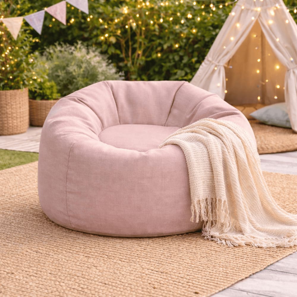 MeowBaby Pouf enfant extérieur style déco Rose 60x50x60cm