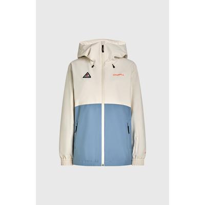 Skijacke O'NEILL "FWC'Play PARK SNOW JACKET", Damen, Gr. XL, beige (linen weiß), Obermaterial: 100% Polyester, Jacken Skijacke, wasserdicht, winddicht, atmungsaktiv, 20K/20K-Ausstattung