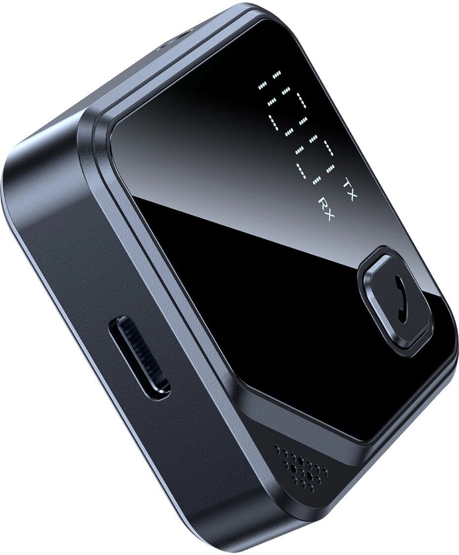 INF Bluetooth-Audio-Adapter Sender JS13 – Bluetooth 5.3, 10m Reichweite, 3.5mm Eingang, 300mAh Akku