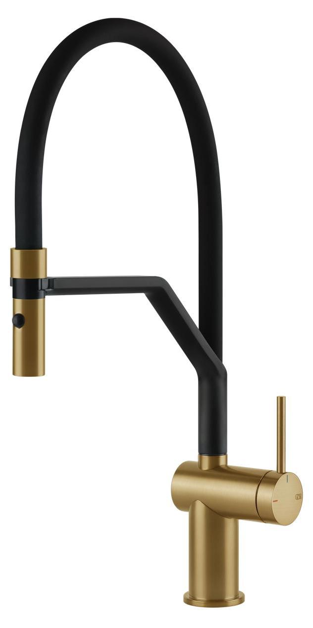 Gessi 60429, Ziehen, Schwarz, Gold, Hebelgriffe, Einzelbild, Typ C, 360°