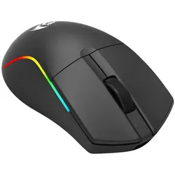 Redragon Deicide Standard Bluetooth wired and wireless gaming mouse, black, RGB lighting (Kabelgebunden, Kabellos), Maus, Schwarz