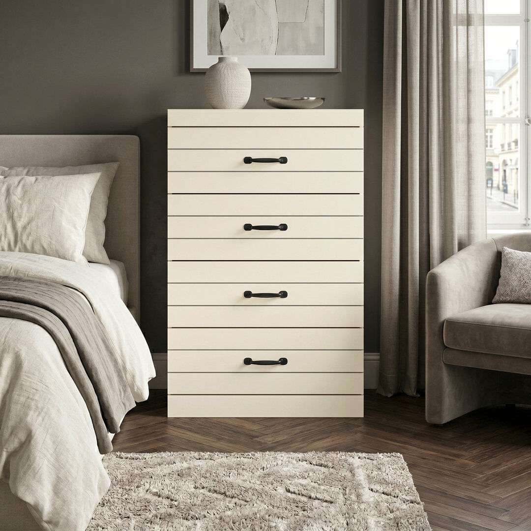 17 Stories Allington 4 Drawer Chest of Drawers Natural 91.6cm H X 59.6cm W X 35.2cm D