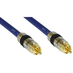 INLINE Cinch Kabel VIDEO & digital AUDIO, 1xCinch St/St, 1m, vergoldete Stecker, PREMIUM