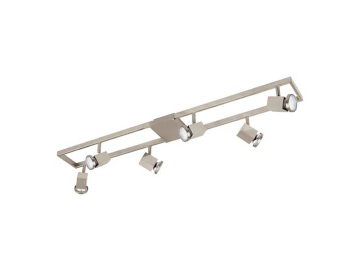 EGLO LED Deckenlampe Zeraco,6 flammige Deckenleuchte Deckenstrahler aus Metall, Kunststoff, Wohnzimmerlampe in Silber, Spots inkl. GU10 Leuchtmittel, warmweiß