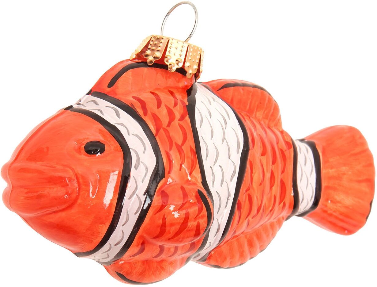 Weihnachtsbaumkugel KREBS GLAS LAUSCHA "Baumschmuck Clownfisch orange 8cm", orange, B:3cm H:8cm T:4cm Ø:8cm, Glas, Weihnachtsbaumkugeln, Weihnachtsbaumkugel, Dekoriert mit Liebe zum Detail
