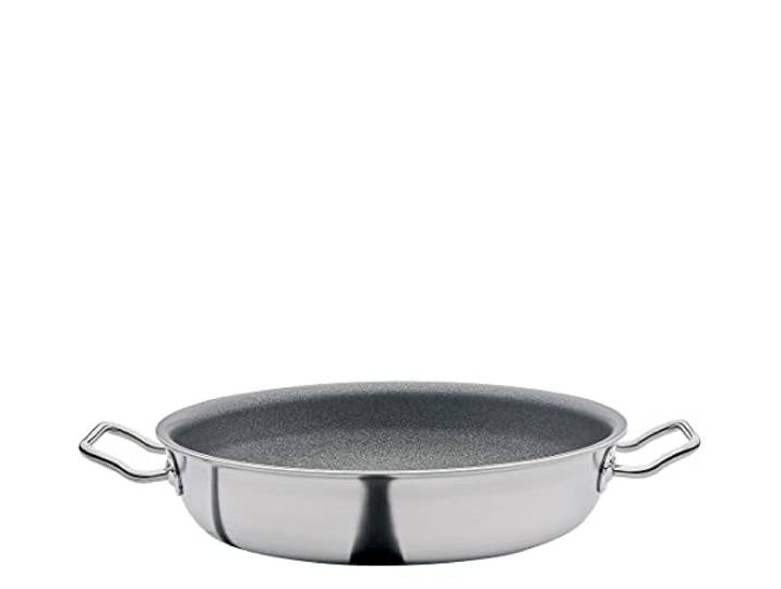 Spring Vulcano Intense Pro Servierpfanne XL, Ø 24 cm, Antihaftbeschichtet Hochrandpfanne mit 7 cm Rand, echte Schweizer Bergkristalle, kratzfest, für alle Herdarten inkl. Induktion