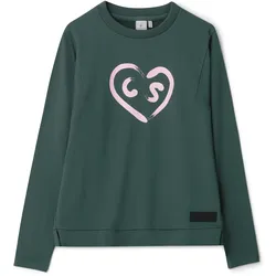 Cross Pullover Heart Crew, gruen