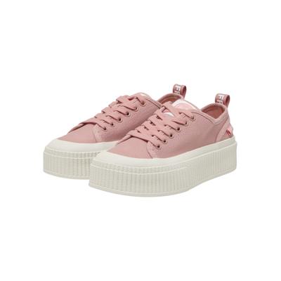 Trainingsschuh BUFFALO "Buffalo MADISON", Damen, Gr. 40, rosa (coral), Baumwolle, unifarben, Schuhe