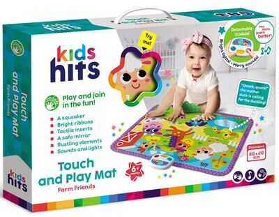 "Kids Hits: Touch & Play Mat - Farm Friends - 31.5x23.6"" Sensory Floor Pad"