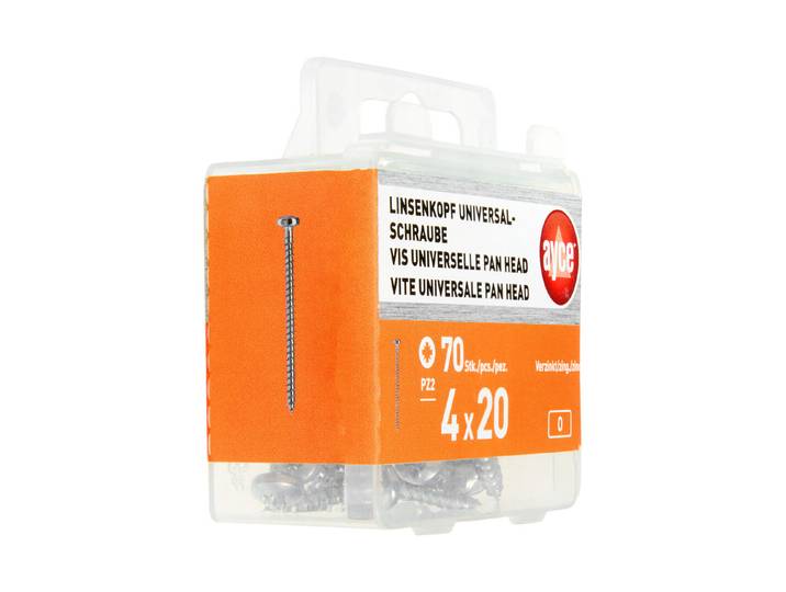 Ayce Universal-Holzschraube Panhead 4 mm 20 Stück