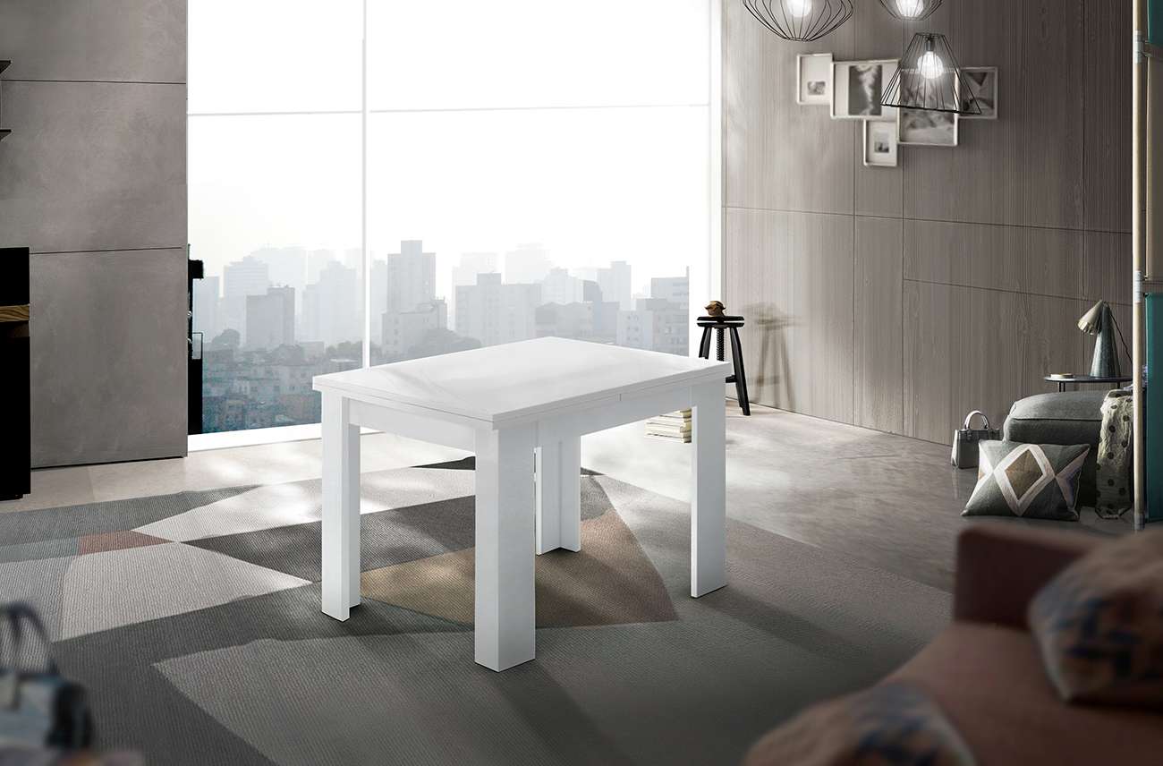 Esstisch HOME AFFAIRE "JESI", weiss (weiß hochglanz, weiß hochglanz, weiß hochglanz), B:90cm H:75cm T:90cm, Tische, Esstisch weiß hochglanz, weiß hochglanz, weiß hochglanz B/H/T: 90cm x 75cm x 90cm