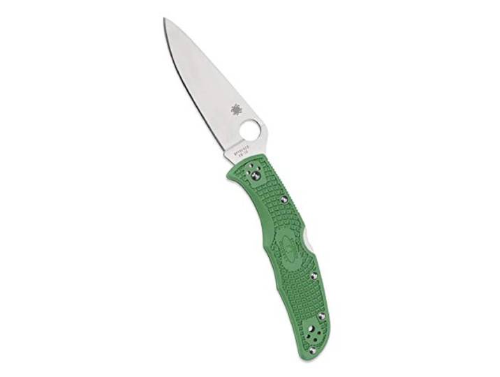 Spyderco Endura 4 Leichtes Messer - FRN-Griff mit PlainEdge, Full-Flat Grind, VG-10 Stahlklinge und Back Lock System