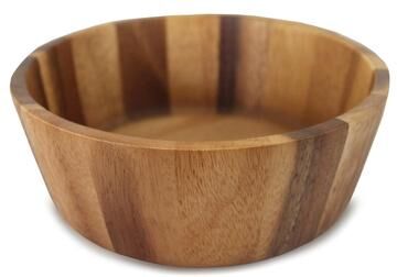 Red Vanilla Acacia Wood Salad Bowl