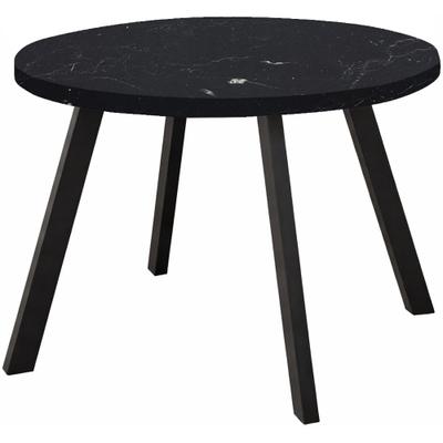 Bistrotisch MÄUSBACHER "Big Bistro Metall", schwarz (keramik optik schwarz, schwarz matt, keramik optik schwarz), H:75cm, Tische, Runde Platte Ø 70 cm H 75 cm