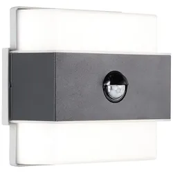 BRILLIANT Lampe, Archie LED Außenwandleuchte Bewegungsmelder anthrazit, Metall/Kunststoff, 1x 7.5W LED integriert, (650lm, 4000K), A