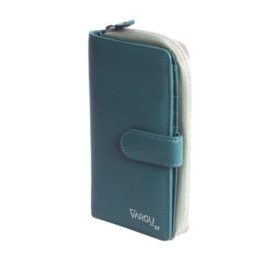 Geldbörse VARGU "SABA 1-A", Damen, grün (teal grün, sage grün), Rindsleder, Kleinlederwaren, LGW zertifiziertes Leder