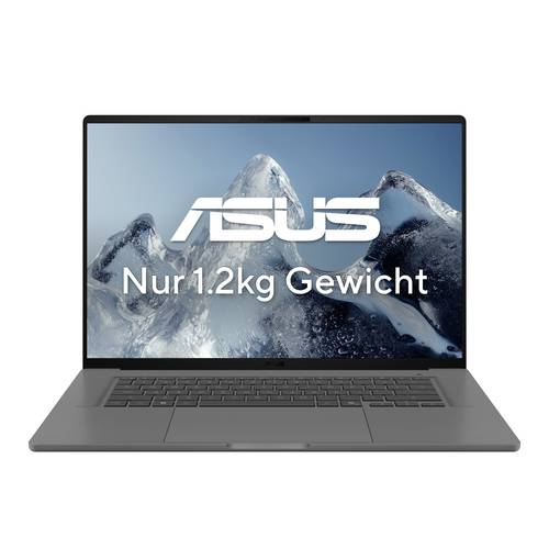 Asus Notebook 40.6 cm (16 Zoll) WUXGA Qualcomm Snapdragon X1-26-100 16 GB RAM 512 GB SSD Deutsch, QWERTZ Qualcomm Qualcomm Adreno Grau 90NB1