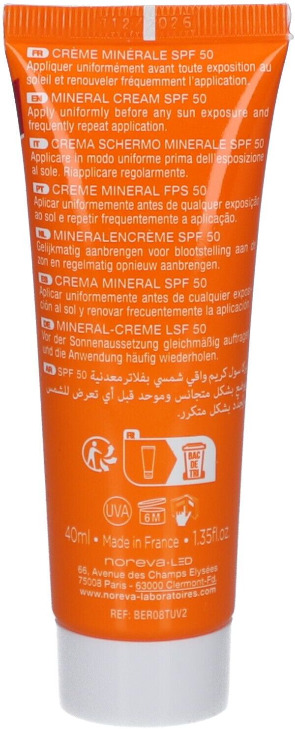 Noreva Bergasol Expert mineralische Creme LSF 50 40 ml