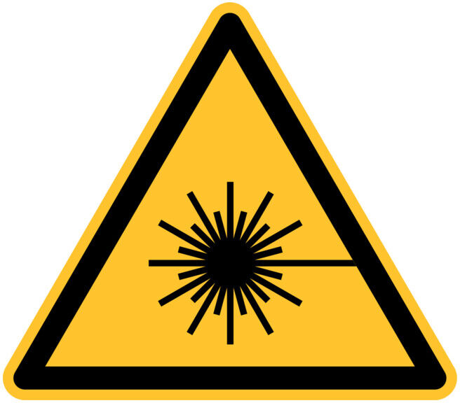 Panneau d'avertissement Eichner Avertissement de rayon laser (9225-12100-010)