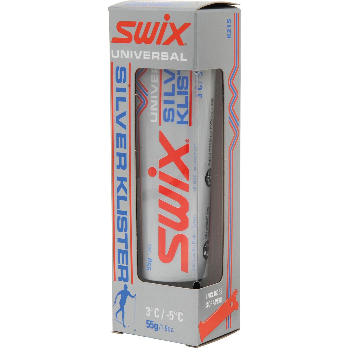 Swix K21S Universal Silver Klister -5°C to +3°C, 55g neutral