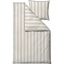 Ray Bettwäsche 140 x 220 cm beige mit Kissenbezug 60 x 63 cm Reißverschluss