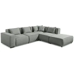filippo Ecksofa Malta Stoff Grau