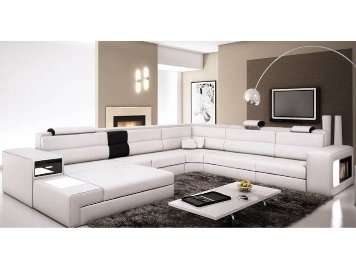 JVmoebel Wohnlandschaft Couch Landau Polsterkombination aus Echt-/Kunstleder, Made in Europa