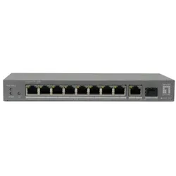 LevelOne GEP-1011 Netzwerk-Switch Unmanaged L2 Gigabit Ethernet (10/100/1000) Power over Ethernet (PoE) Desktop-/Wandmontage Grau