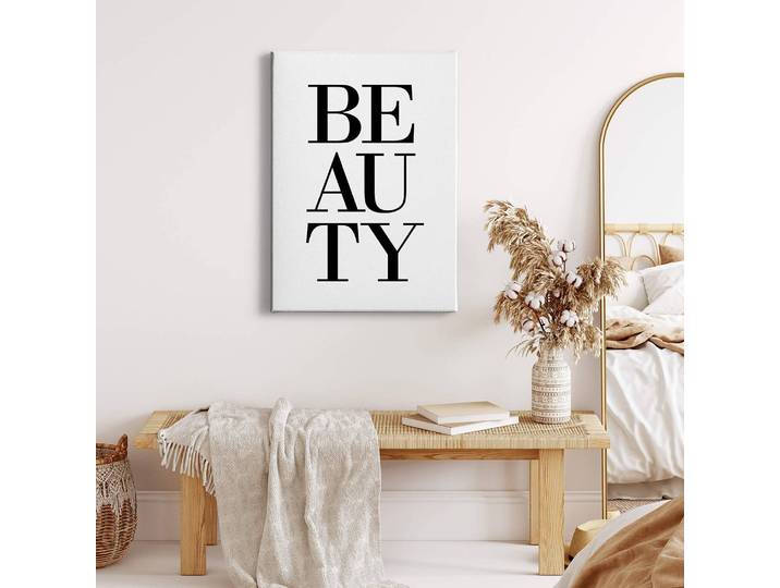 Leinwandbild Beauty Polyester PVC / Fichtenholz Weiß 50 x 70cm
