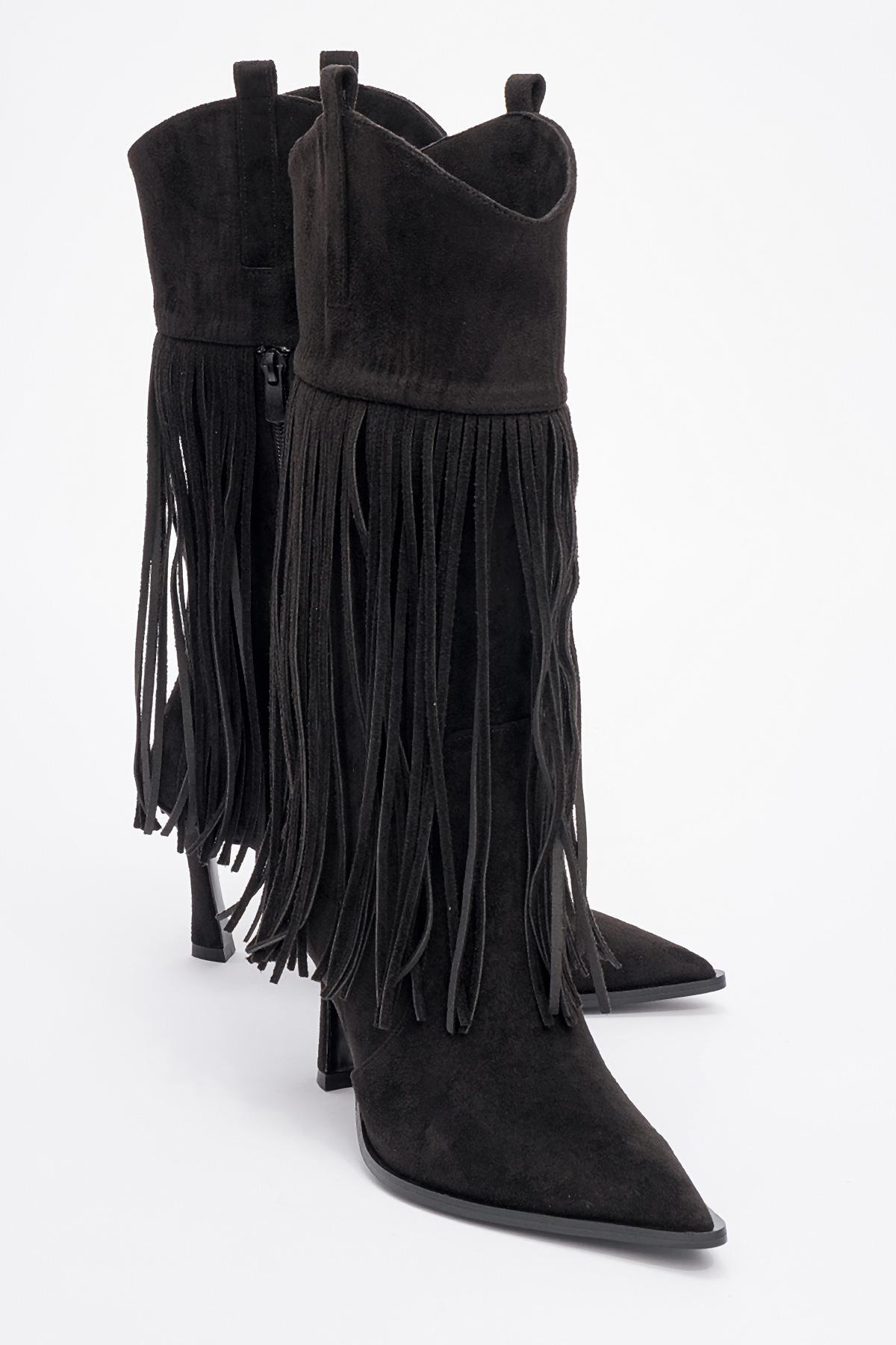 Gueras Fringe Spitse Neus Laars (Dames)