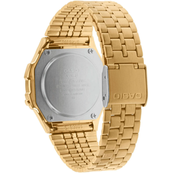 Chronograph CASIO VINTAGE, gold (goldfarben), Armbanduhren, Damen, Chronograph, Quarzuhr, Armbanduhr, Damenuhr, Herrenuhr, Digitaluhr,Edelstahlarmband